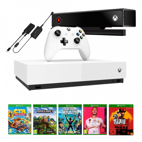 Xbox One S 1TB All-Digital Edition & Offline package & Kinect Sensor & Kinect adaptor Xbox One S 1TB All-Digital Edition & Offline package & Kinect Sensor & Kinect adaptor