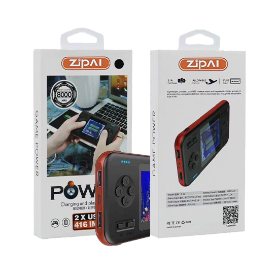 Zipai ZP-10 Fast Charging 2 in 1 Game Console Power Bank, 8000 MAH with 3 Outputs Zipai ZP-10 Fast Charging 2 in 1 Game Console Power Bank, 8000 MAH with 3 Outputs