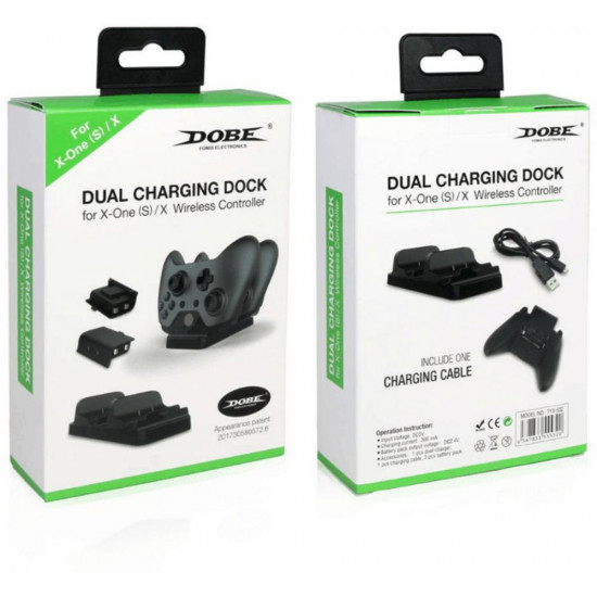 Dobe dual charging dock for xbox one S - X wireless controller Dobe dual charging dock for xbox one S - X wireless controller