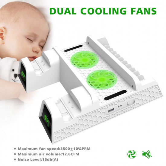 OIVO Vertical Cooling Stand Charging Station LED Fan OIVO Vertical Cooling Stand Charging Station LED Fan