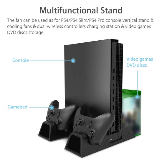 PS4 SERIES VERTICAL STAND WITH COOLING STAND PS4 SERIES VERTICAL STAND WITH COOLING STAND