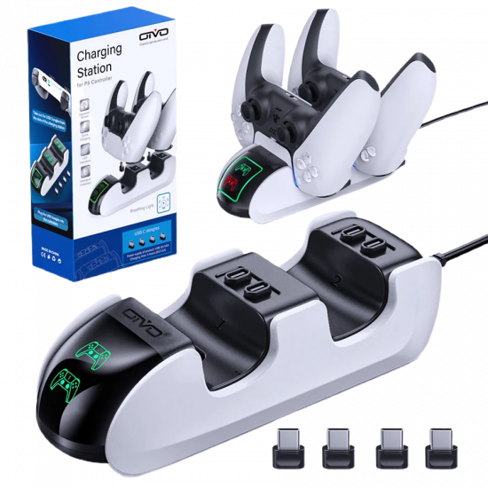 OIVO For PS5 Controller Charger Dock Fast Charging for PS5 Controllers Stand with LED Indicator OIVO For PS5 Controller Charger Dock Fast Charging for PS5 Controllers Stand with LED Indicator