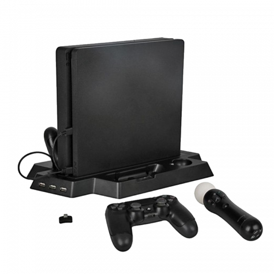 PS4 Slim / PS4 Universal Controller Charger with Cooling Fans, Vertical Stand Dual Controllers Charging Station PS4 Slim / PS4 Universal Controller Charger with Cooling Fans, Vertical Stand Dual Controllers Charging Station